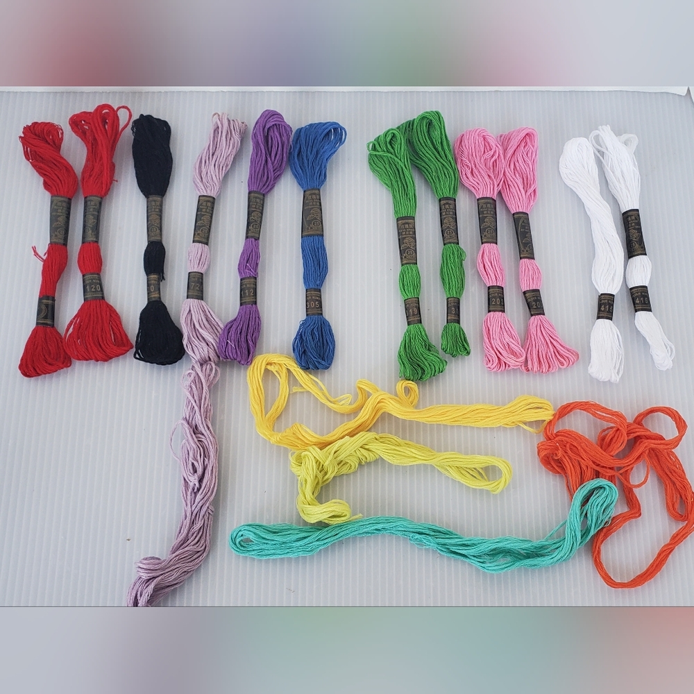 12 PC Lot Rose brand best Embroidery Thread Floss Multi Color